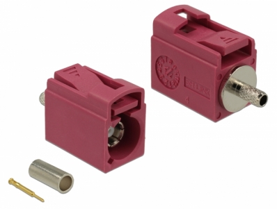 Delock FAKRA H jack 21 mm (short) for crimping