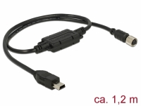 Navilock Connection Cable M8 female serial waterproof > USB 2.0 Type Mini-B male 1.2 m