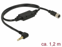 Navilock Connection Cable M8 female serial waterproof > 3.5 mm 3 pin stereo jack male 90° LVTTL (3.3 V) 1.2 m