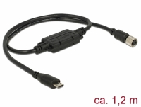 Navilock Connection Cable M8 female serial waterproof > Micro USB OTG male 1.2 m