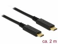Delock USB 3.1 Gen 1 (5 Gbps) cable Type-C™ to Type-C™ 2 m 3 A E-Marker