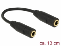 Delock Adapter Audio Stereo Jack 3.5 mm 4 pin F/F 13 cm
