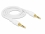 Delock Stereo Jack Cable 3.5 mm 3 pin male > male 0.5 m white