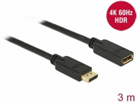 Delock DisplayPort 1.2 extension cable 4K 60 Hz 3 m