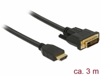 Delock HDMI to DVI 24+1 cable bidirectional 3 m