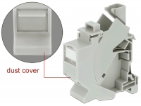 Delock Keystone Mounting for DIN rail with dust cover