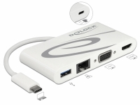 Delock USB Type-C™ 3.1 Docking Station HDMI 4K 30 Hz + VGA + LAN + USB PD