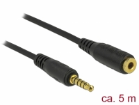 Delock Extension Cable Stereo Jack 3.5 mm 5 pin male to female 5 m black