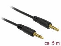 Delock Stereo Jack Cable 3.5 mm 5 pin male to male 5 m black