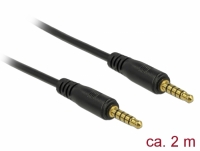 Delock Stereo Jack Cable 3.5 mm 5 pin male to male 2 m black