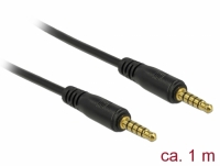 Delock Stereo Jack Cable 3.5 mm 5 pin male to male 1 m black