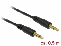 Delock Stereo Jack Cable 3.5 mm 5 pin male to male 0.5 m black