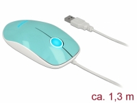 Delock Optical 3-button LED Mouse USB Type-A turquoise