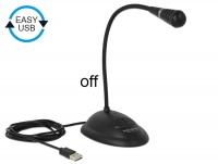 Delock USB Gooseneck Microphone with base and mute + on / off button