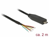 Delock Converter USB Type-C™ 2.0 male to LVTTL 3.3 V 6 open wires 2.0 m