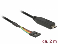 Delock Converter USB Type-C™ 2.0 male to LVTTL 3.3 V 6 pin pin header female 2.0 m