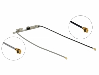 Delock WLAN Twin Antenna 2 x MHF® I plug 802.11 ac/a/h/b/g/n 1.12 - 3.18 dBi 1.13 36 cm internal screw mounting or self adhesive