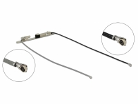 Delock WLAN Twin Antenna 2 x MHF® 4L plug 802.11 ac/a/h/b/g/n 1.12 - 3.18 dBi 1.13 36 cm internal screw mounting or self adhesiv