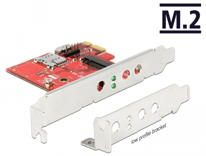 EMRICK04B 2-in-1 M.2 PCIe Card, M.2 SATA x 1, M.2 NVMe x 1 - Conceptronic