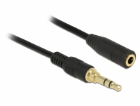 Delock Stereo Jack Extension Cable 3.5 mm 3 pin male to female 2 m black