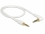 Delock Stereo Jack Cable 3.5 mm 4 pin male > male angled 0.5 m white