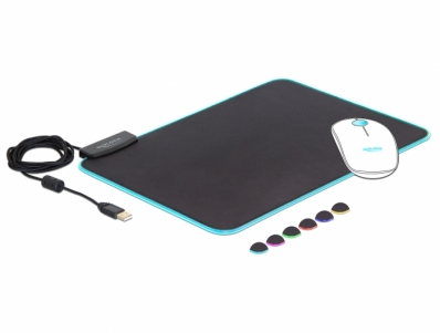 Delock USB Mouse Pad 350 x 260 x 3 mm with RGB Illumination
