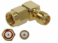 Delock Adapter RP-SMA plug to SMA jack 90° 10 GHz