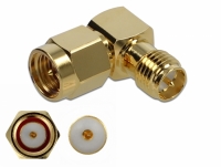 Delock Adapter SMA plug to RP-SMA jack 90° 10 GHz