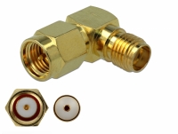 Delock Adapter SMA male to SMA female 90° 3 GHz