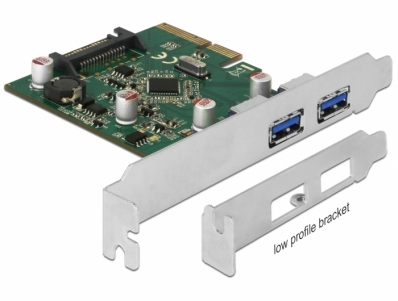 Delock PCI Express x4 Card to 2 x external USB 3.1 Gen 2 Type-A female