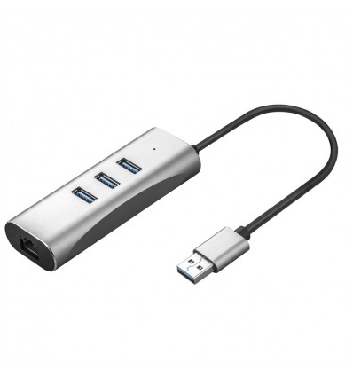VALUE USB 3.0 to Gigabit Ethernet Converter + Hub 3x
