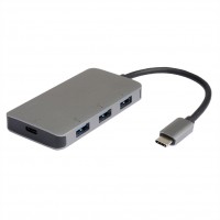 ROLINE USB 3.0 Hub, 4 Ports (3x USB3.0 +1x C), PD+Data