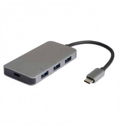 ROLINE USB 3.0 Hub, 4 Ports (3x USB3.0 +1x C), PD+Data