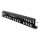 Value 19" Front Panel 1U with Patch channel 40 x 80 mm, RAL 9005 black