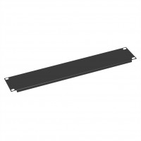 Value 19" Blank Panel, 2U, Metal, RAL 9005 black
