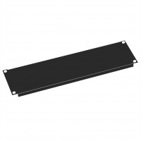 Value 19" Blank Panel, 3U, Metal, RAL 9005 black