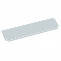 Value 19" Blank Panel, 3U, Metal, RAL 7035 lightgrey