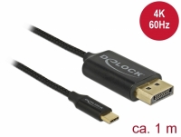 Delock USB cable Type-C to DisplayPort (DP Alt Mode) 4K 60 Hz 1 m coaxial