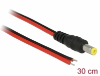 Delock Cable DC 5.5 x 2.1 mm male to open wire ends 30 cm