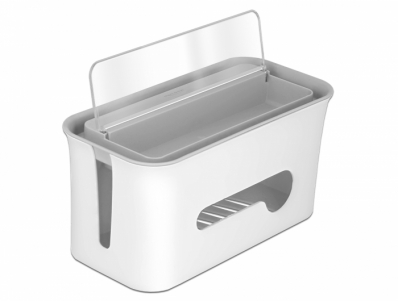 Delock Cabel Management box with storage case white / grey