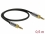 Delock Stereo Jack Cable 3.5 mm 3 pin male to male with screw adapter 0.5 m