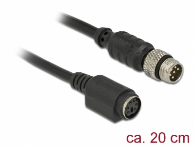 Navilock Connection Cable M8 6 Pin male waterproof > MD6 female RS-232 0.2 m