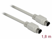 Delock PS/2 Connection Cable with 6 pin Mini-DIN male connector 1.8 m