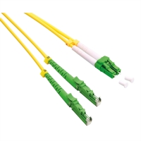 ROLINE FO Jumper Cable Duplex, 9/125µm, OS2, LSH/LC, APC Polish, LSOH, yellow, 3
