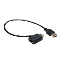 ROLINE USB to HDMI Power Supply Cable, M/F, 0.2 m