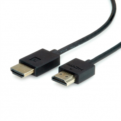 ROLINE HDMI Ultra HD Cable + Ethernet, active, M/M, black, 5.0 m