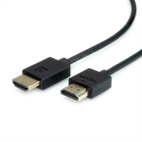 ROLINE HDMI Ultra HD Cable + Ethernet, active, M/M, black, 1.5 m