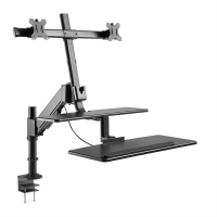 VALUE LCD/Keyboard Holder, Desk Clamp, rotatable