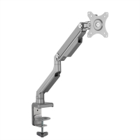 VALUE LCD Monitor Arm, Desk Clamp, 6 Joints, Pivot, silver