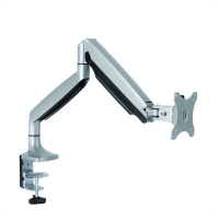 VALUE LCD Monitor Stand Pneumatic, Desk Clamp, 5 Joints, Pivot